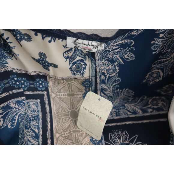 Intimately Free People OB1963838 Women Sz S Indigo/Blue Combo Oasis Wrap Romper - Picture 7 of 13